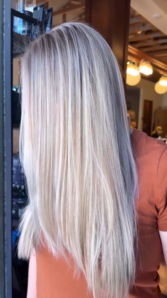 Blonde hair color and balayage in Houston Heights at Front Room