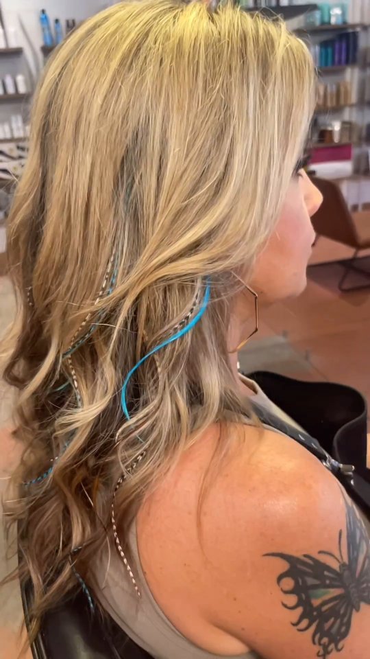 Blonde blowout at Front Room Hair Studio in Houston Heights