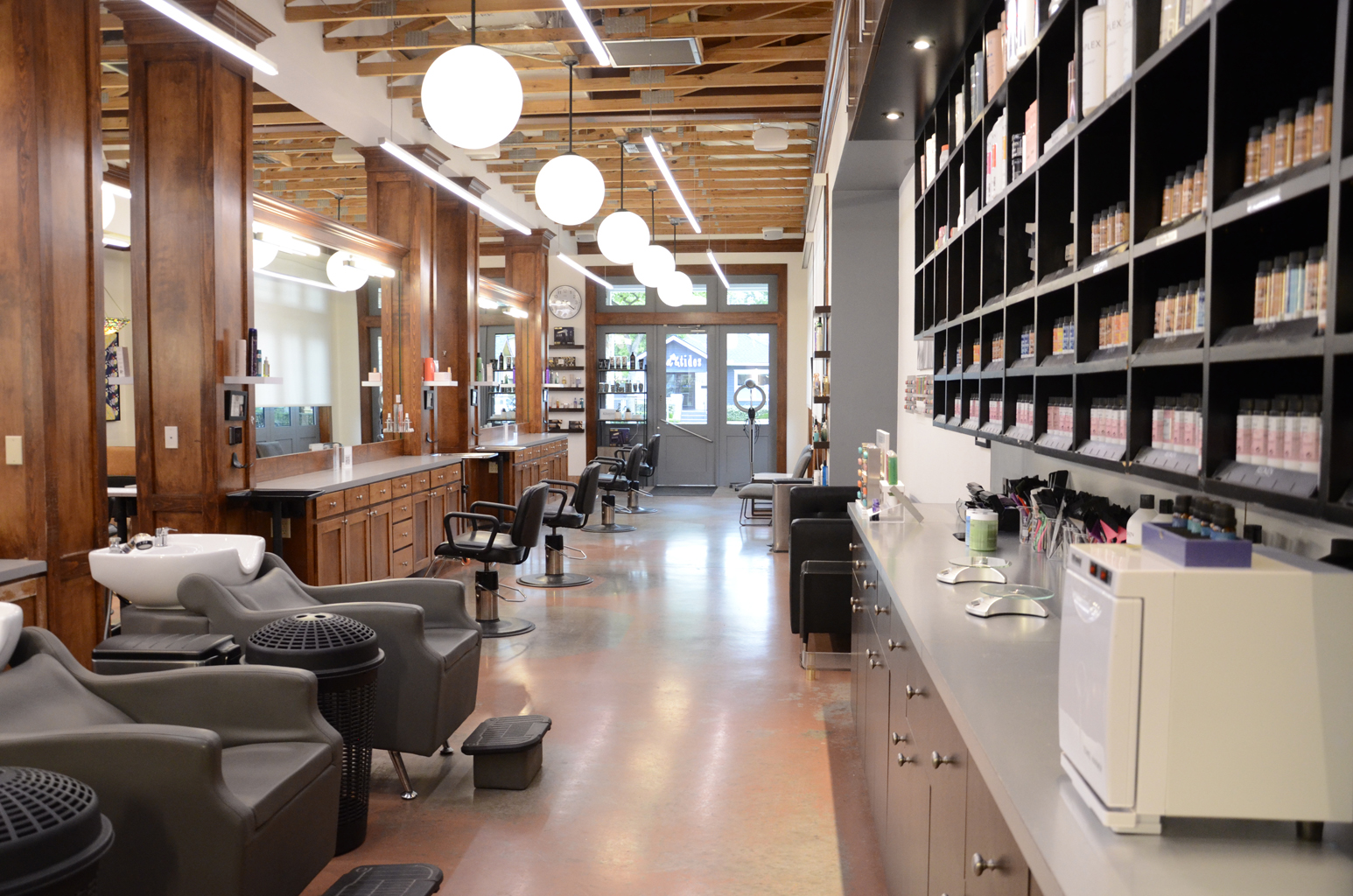 Front Room Hair Studio salon interior — book hair services in Houston
